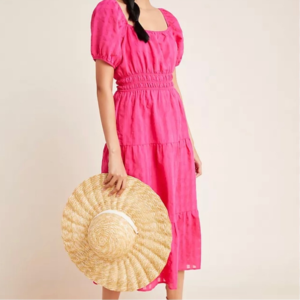 Anthropologie Francesca Tiered Midi Dress